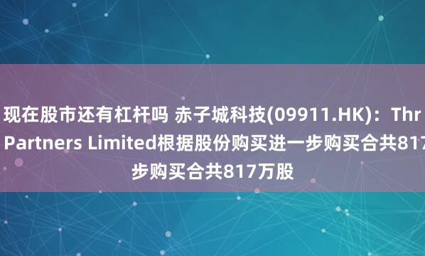 现在股市还有杠杆吗 赤子城科技(09911.HK)：Three D Partners Limited根据股份购买进一步购买合共817万股